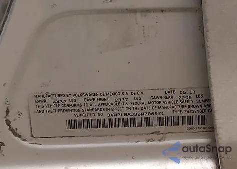 2011 Volkswagen Jetta Sportwagen 2.0L Tdi from USA, damaged, VIN 3VWPL8AJ3BM706971